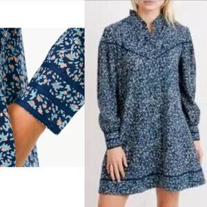 Mirth Montrose Blue Thistle Short Dress M NWT Pockets Boho Relaxed Fit